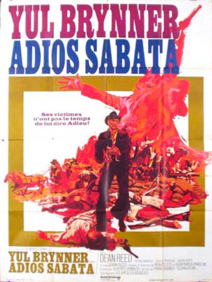 Adios Sabata Original Vintage Movie Poster French Release