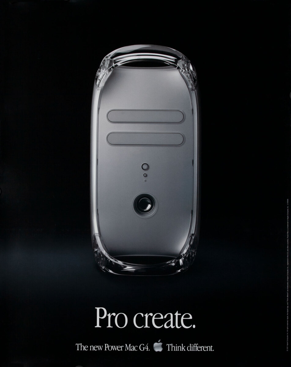 Pro Create The New Power Mac G4 - Think Different Apple Computer Poster