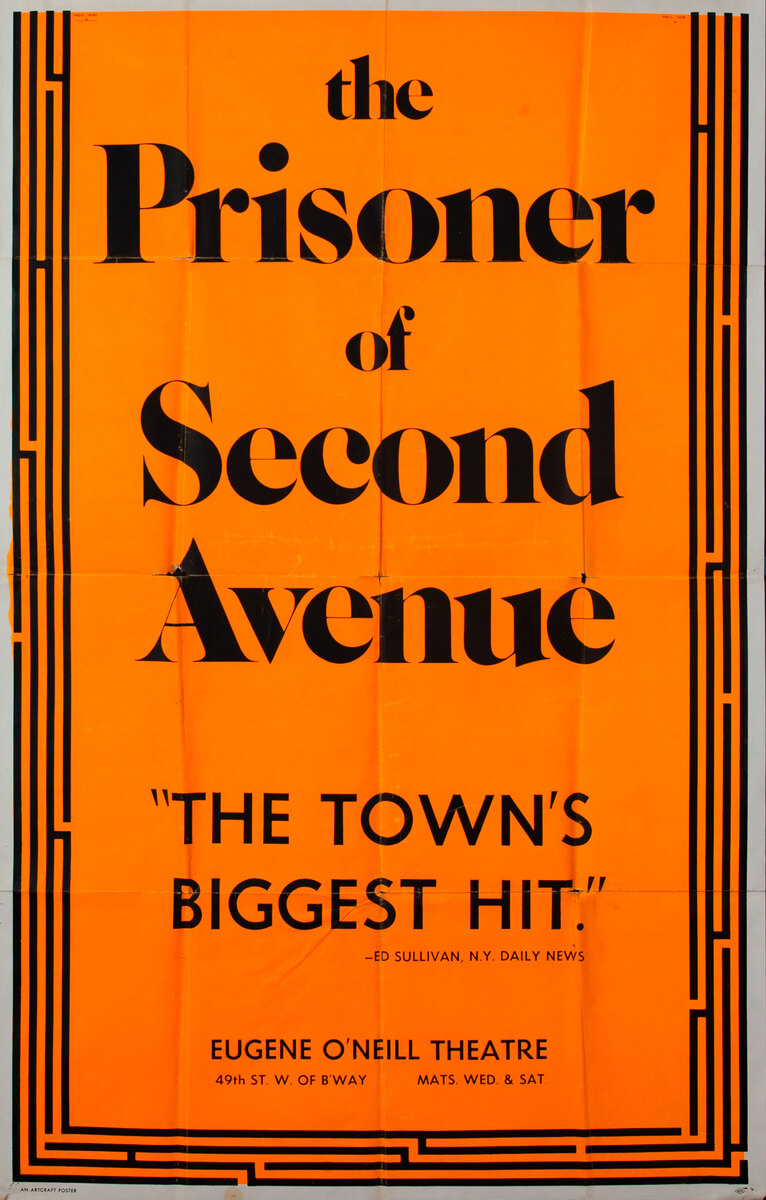 the Prisoner of Second Avenue Theater Poster