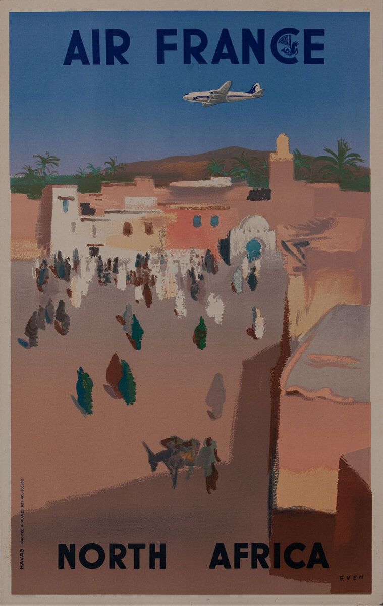 Air France North Africa 1/4 sheet Poster