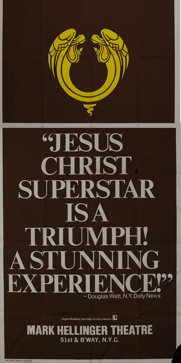 Jesus Christ Superstar 3 Sheet Theater Poster 
