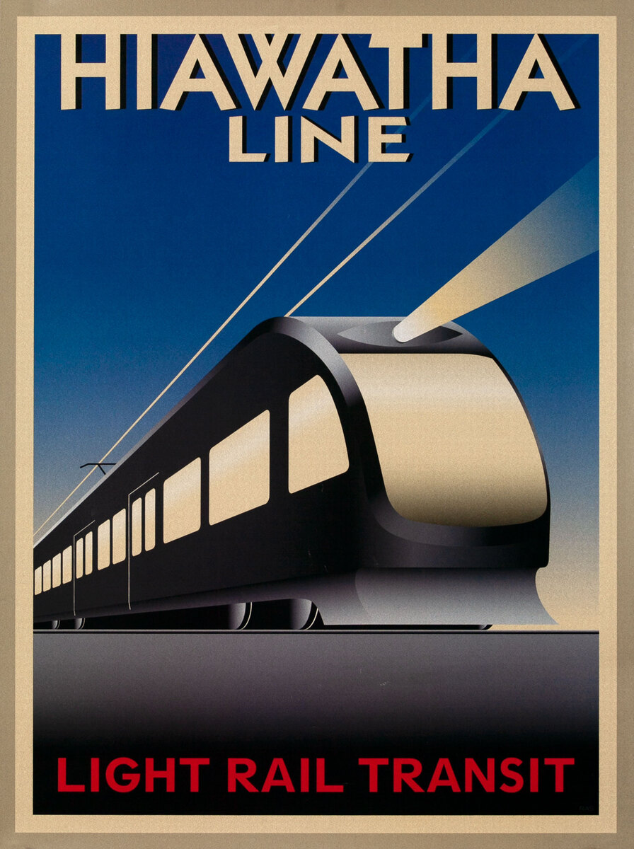 Hiawatha Line Light Rail Poster