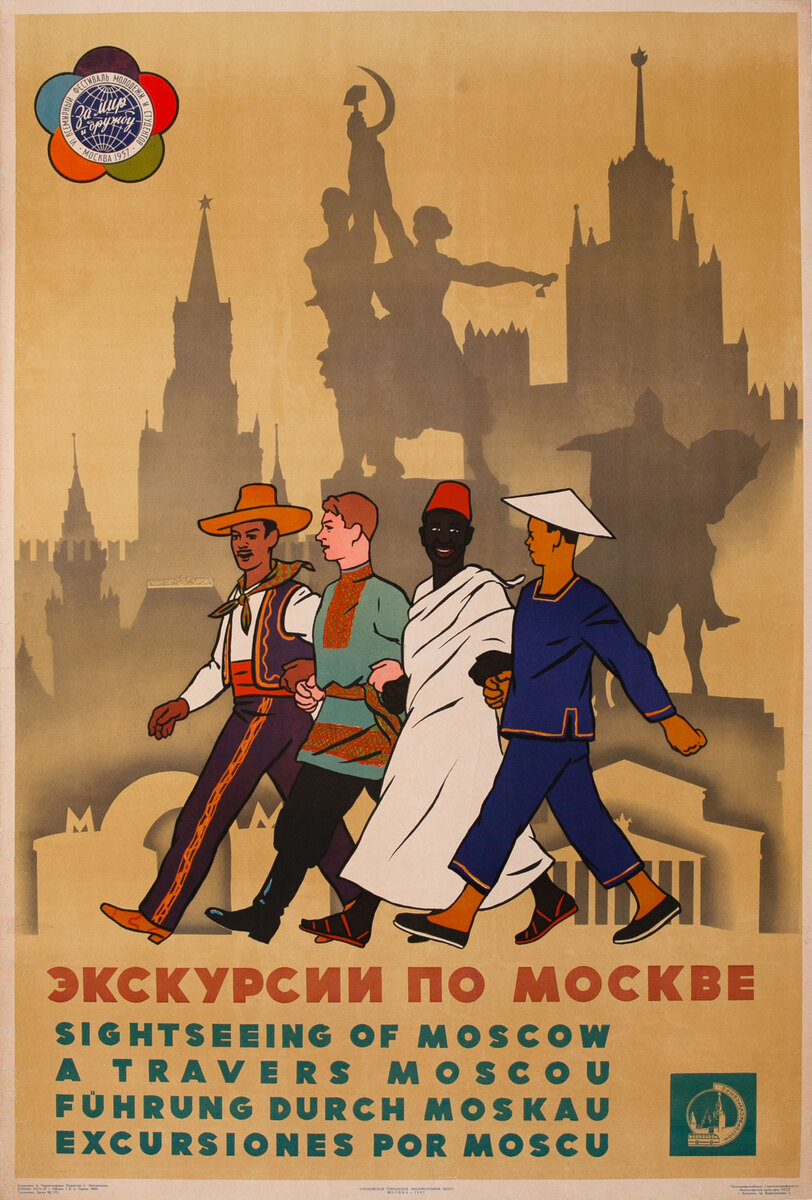 Sightseeing of Moscow USSR Travel Poster