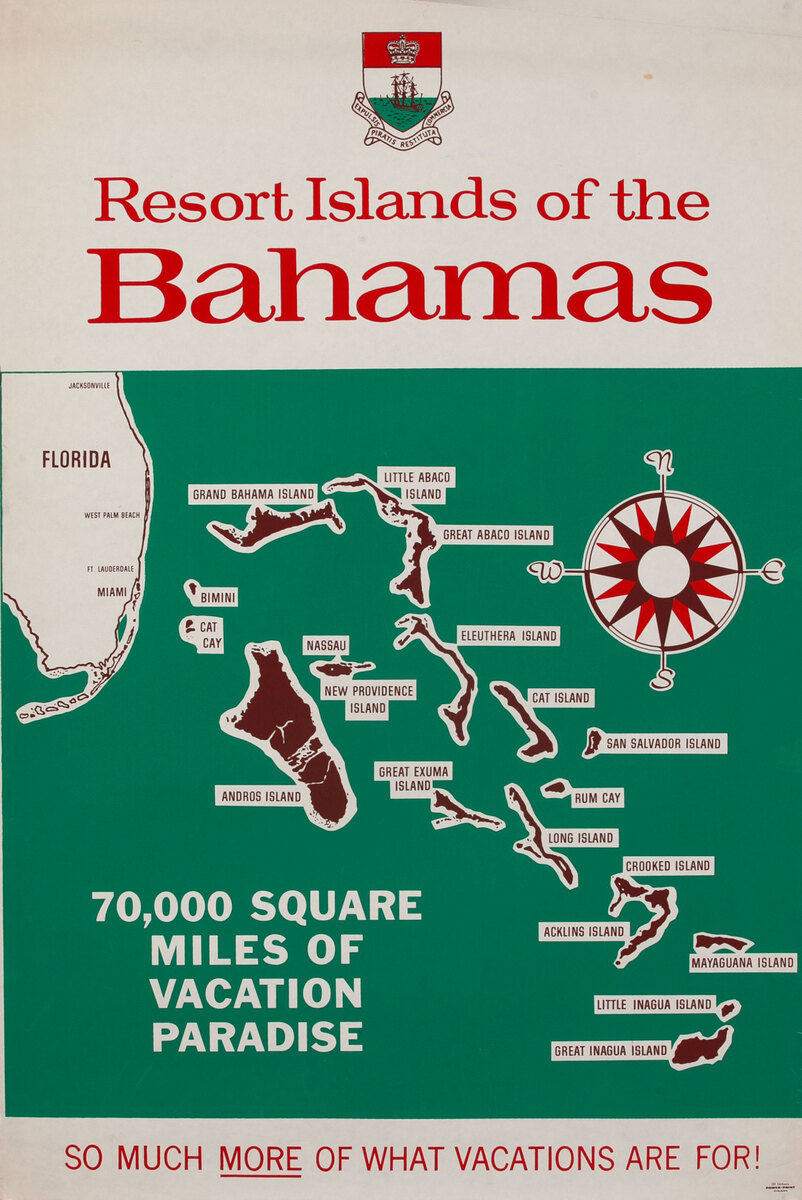 Resort Islands of the Bahamas island map