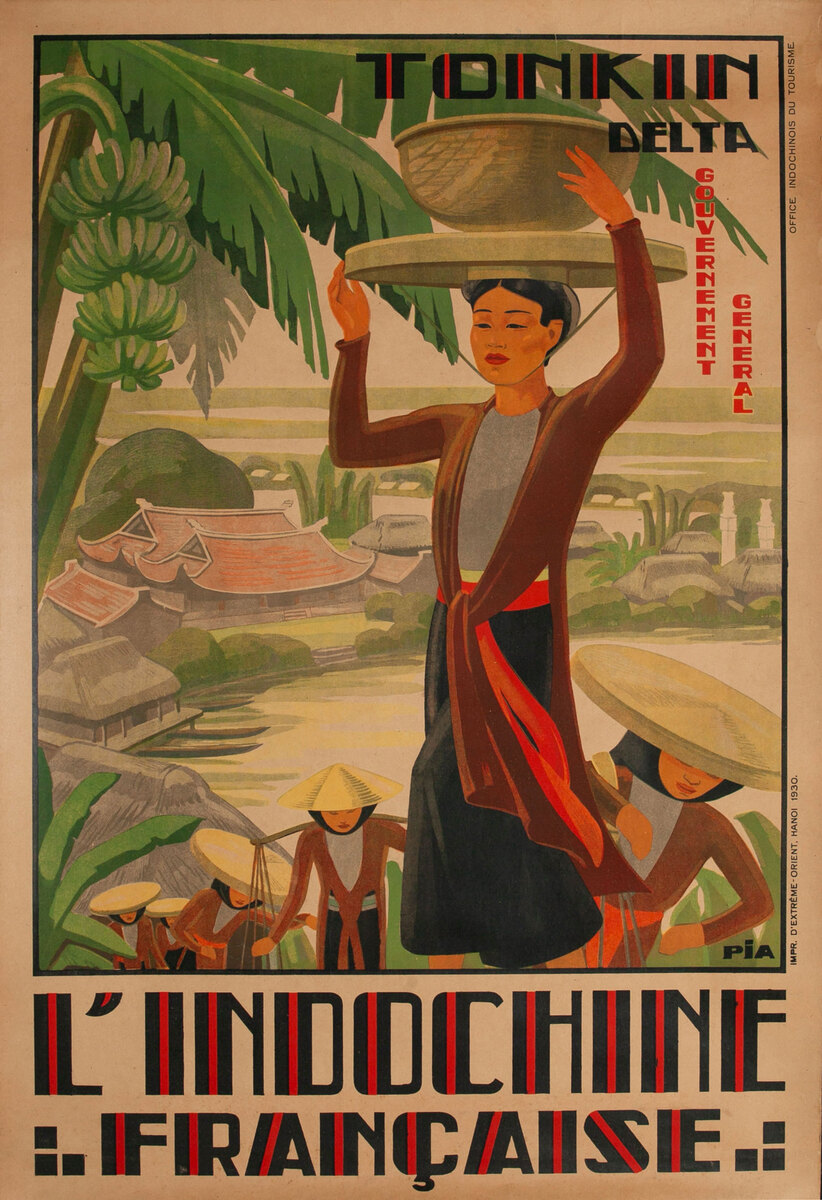 Tonkin Delta L'Indochine Francaise Travel Poster