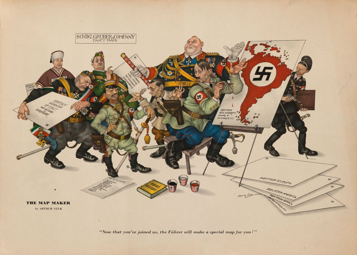 The Map Maker, Esquire Magazine WWII Poster