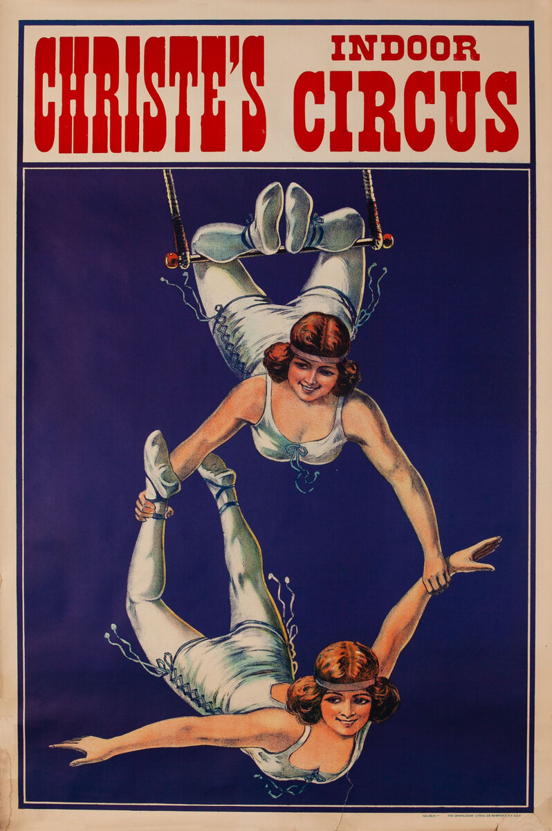 Christie's Indoor Circus Poster 2 girl aerial act