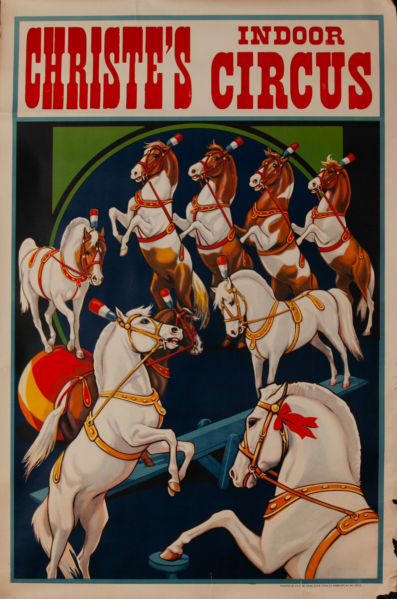 Christie's Indoor Circus Poster dancing ponies