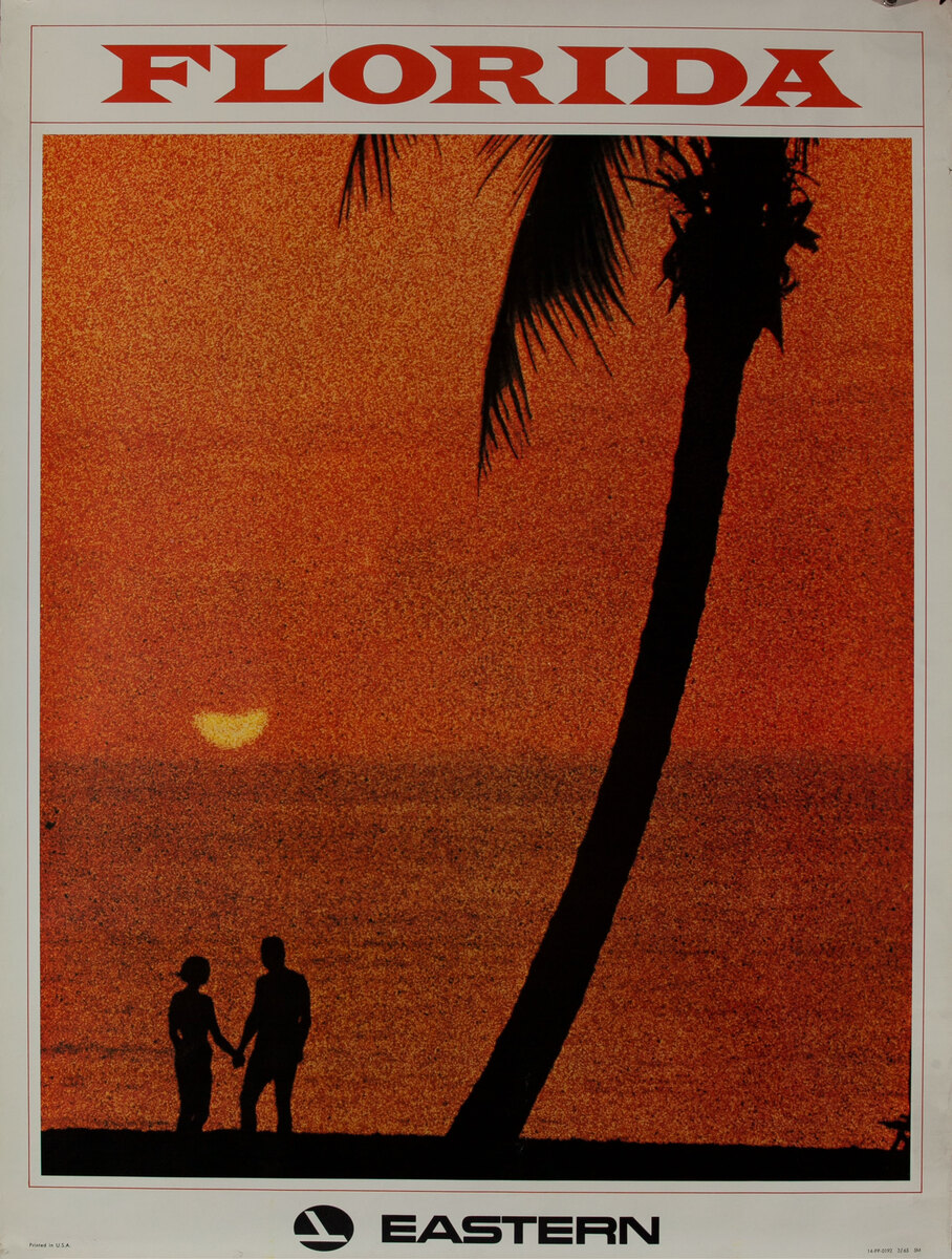 Eastern Air Lines Florida couple at sunset