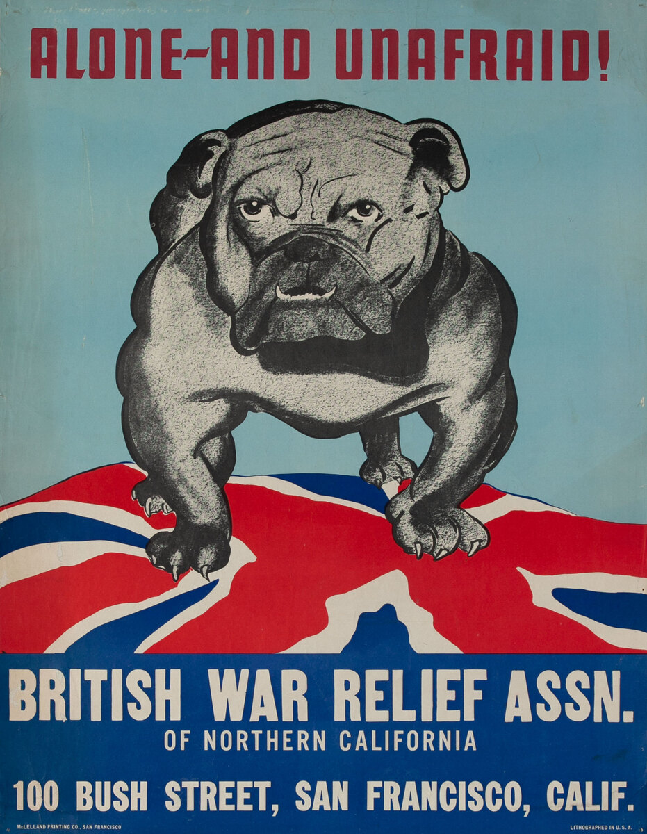 Alone - and Unafraid British War Relief Assn. Bulldog