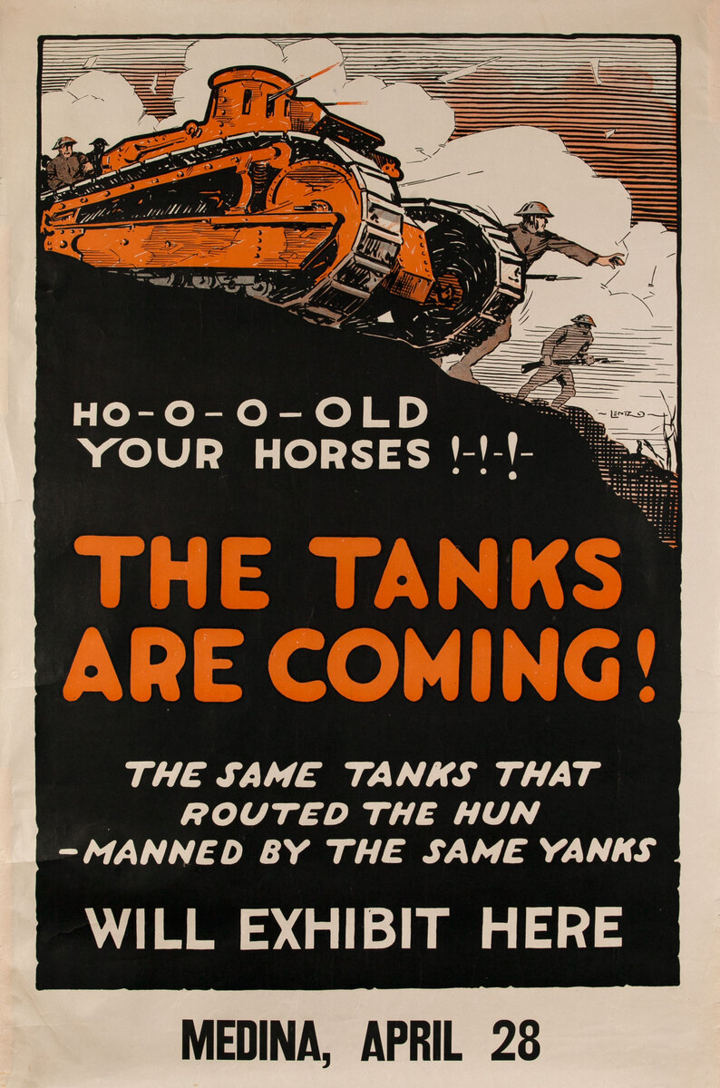 The Tanks are Coming WWI Traveling Exhibit Poster