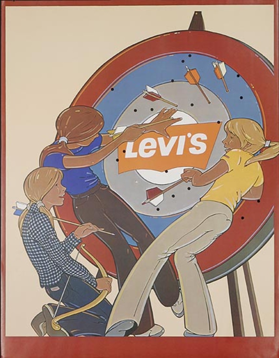 Levi's Pants Original Advertising Poster Archery