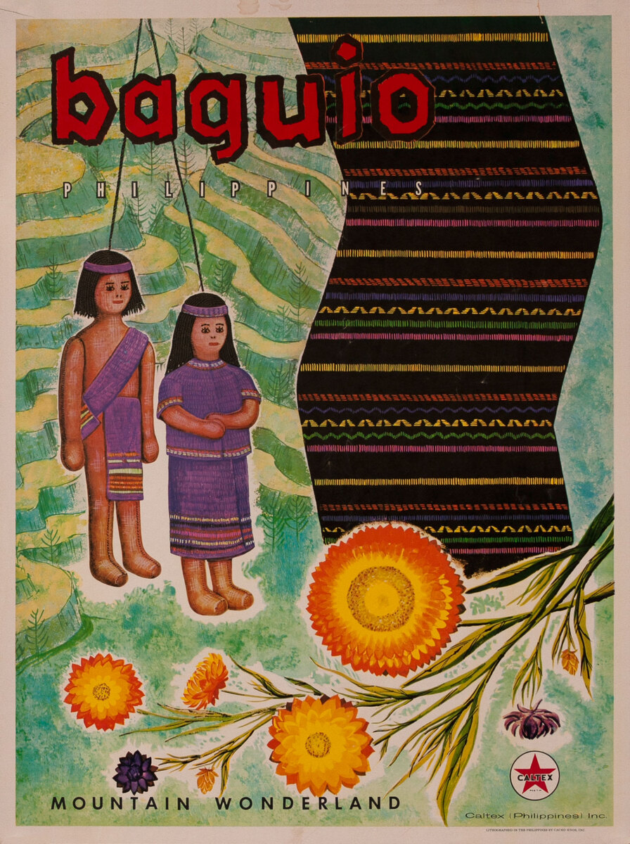 Baguio Mountain Wonderland Philippines Caltex Poster