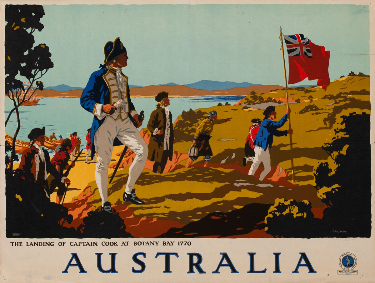 Australia, The Landing of Captain Cook at Botany Bay 1770