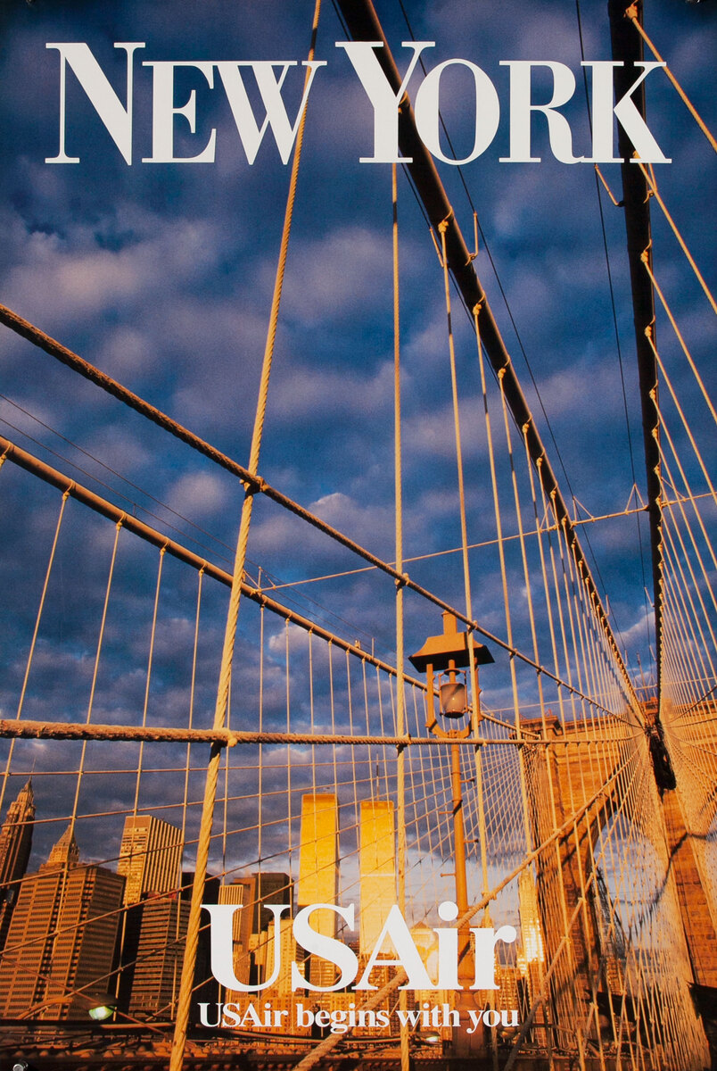 US Air New York - Brooklyn Bridge World Trade Center 