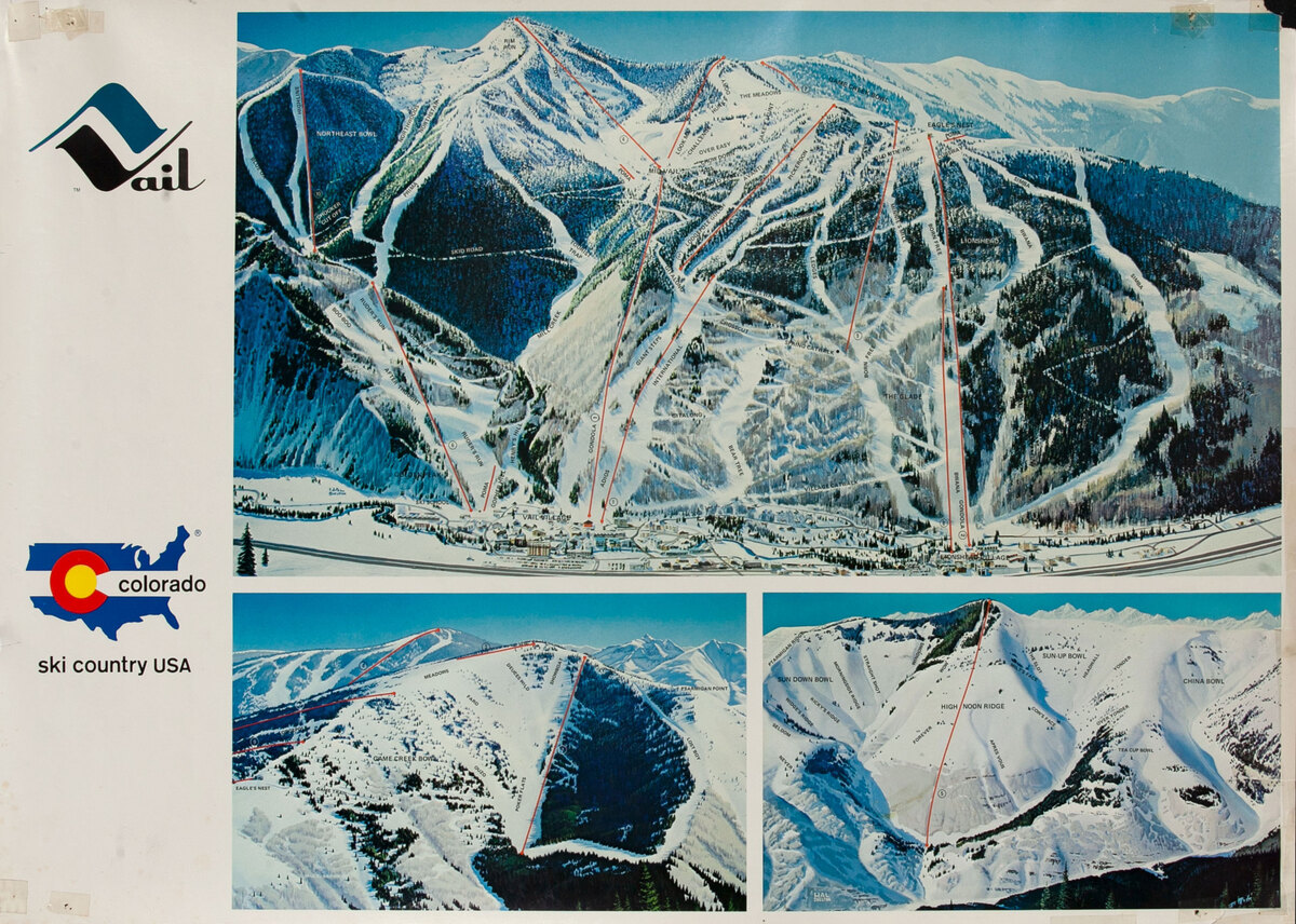 Vail Ski Country USA Ski routes (horizontal)