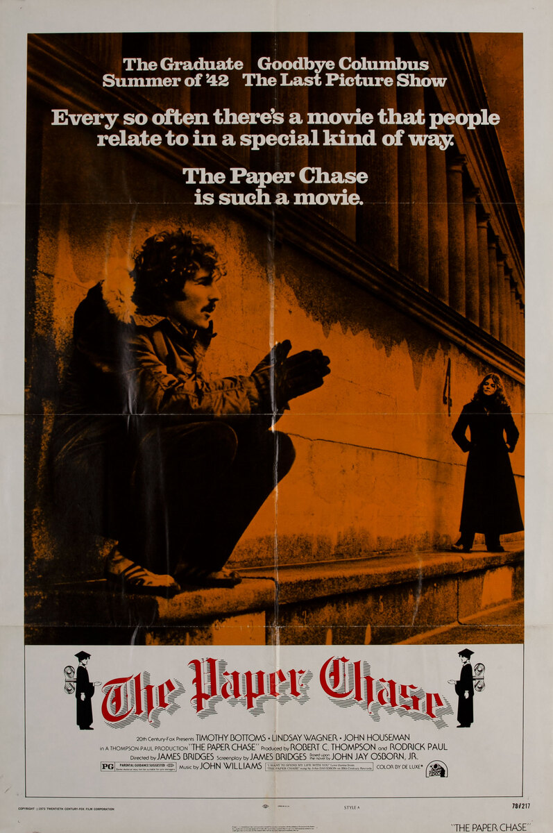 The Paper Chase 1 Sheet Movie Poster