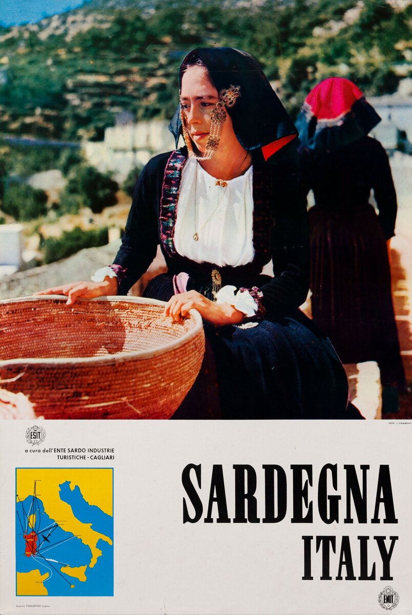 Sardegna Italy, ENIT  Travel Poster