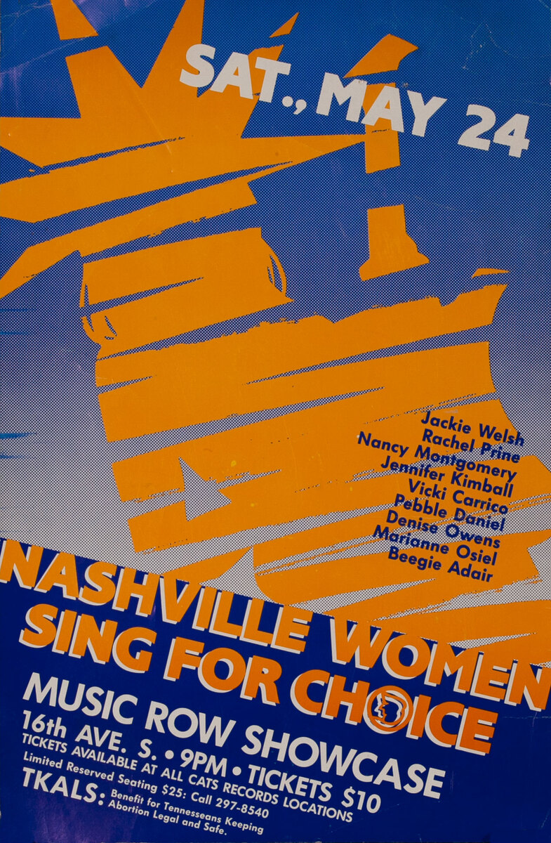 Nashville Women Sing for Choice - Health Poster 1986