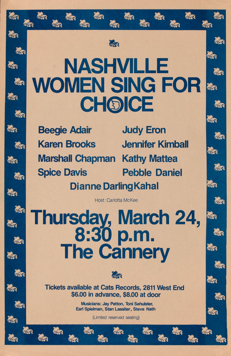 Nashville Women Sing for Choice - Health Poster 1983