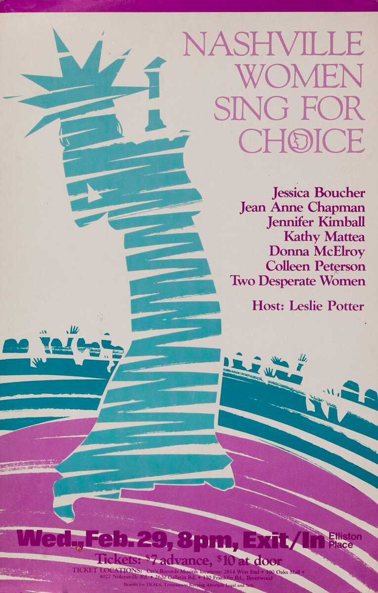 Nashville Women Sing for Choice - Health Poster 1984