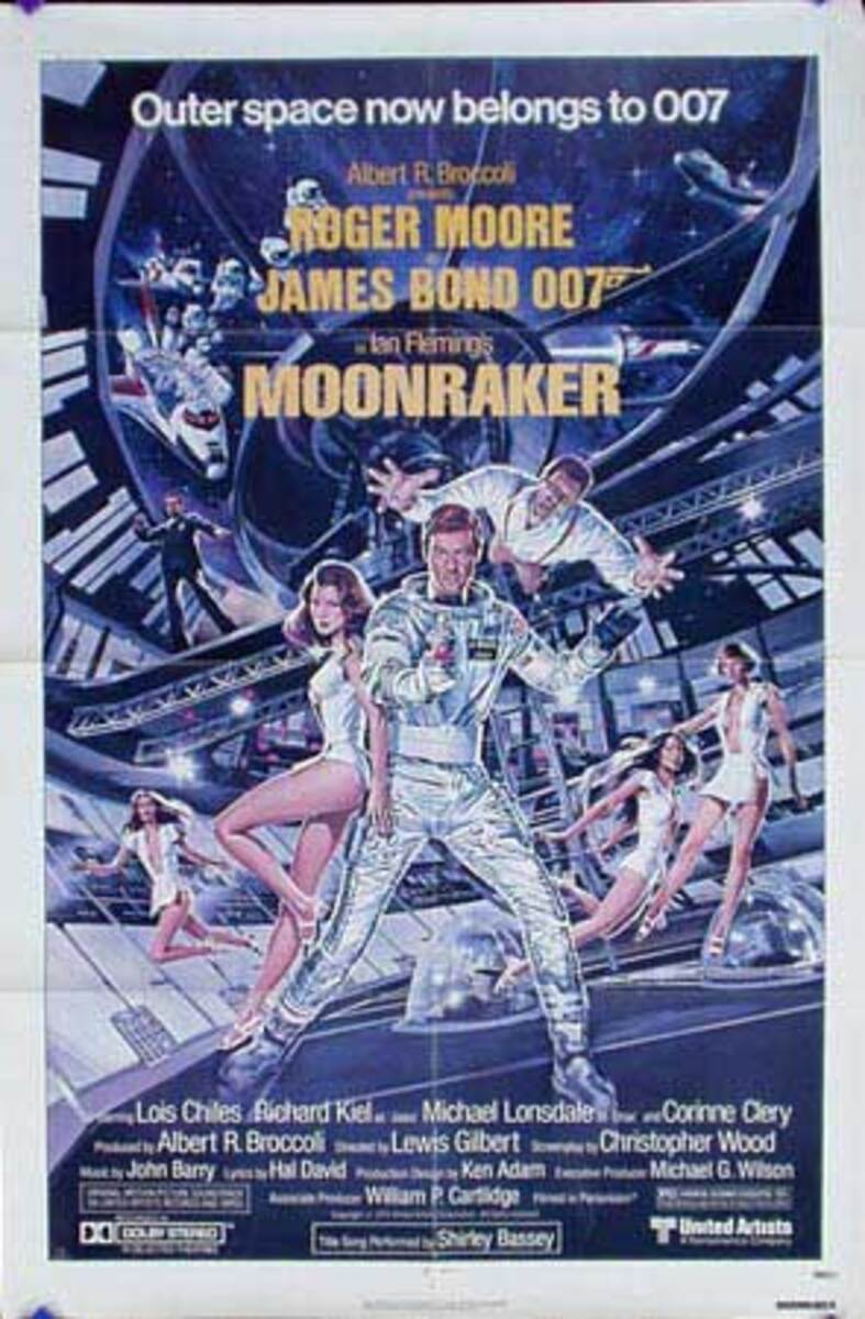 James Bond Original Vintage Movie Poster Moonraker