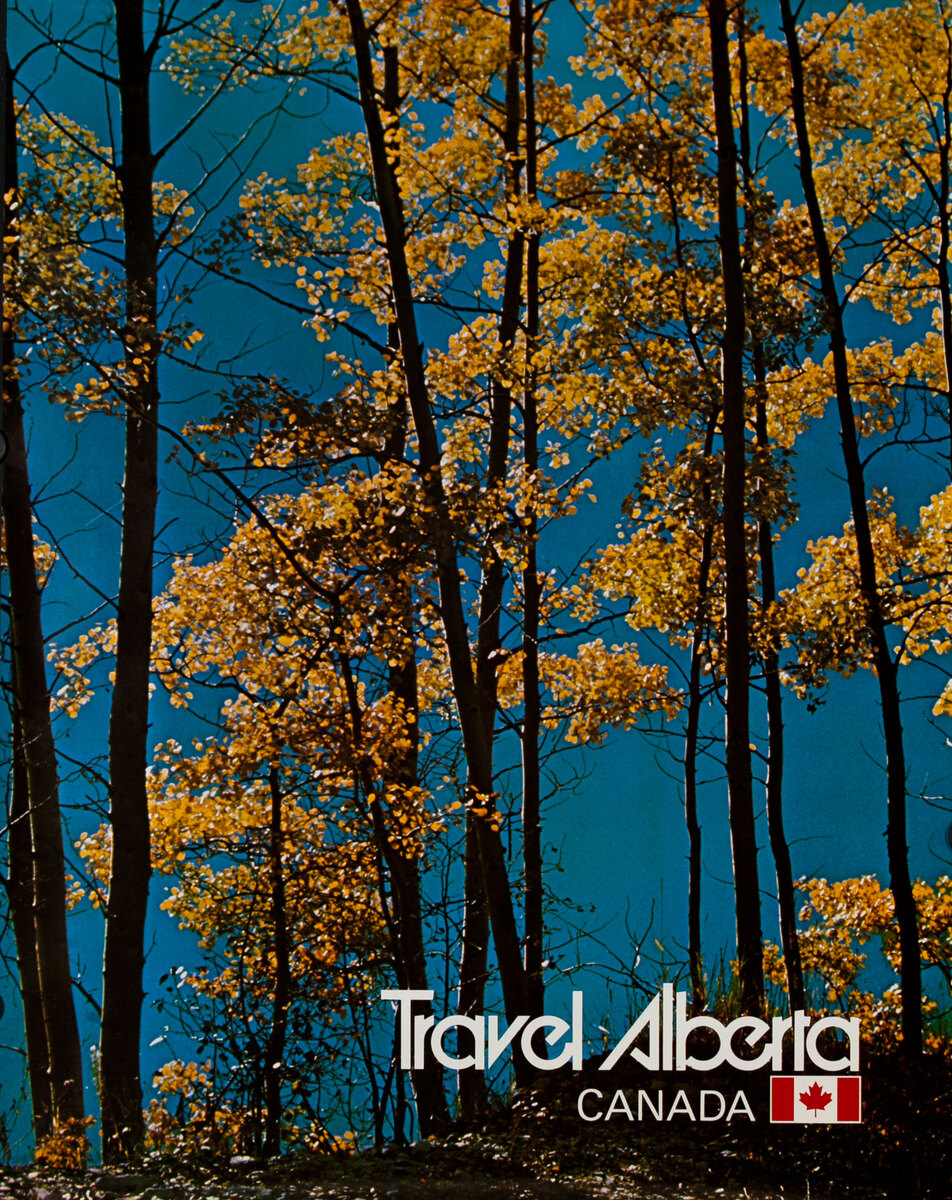 Travel Alberta   Fall Foliage Canadian Travel Poster