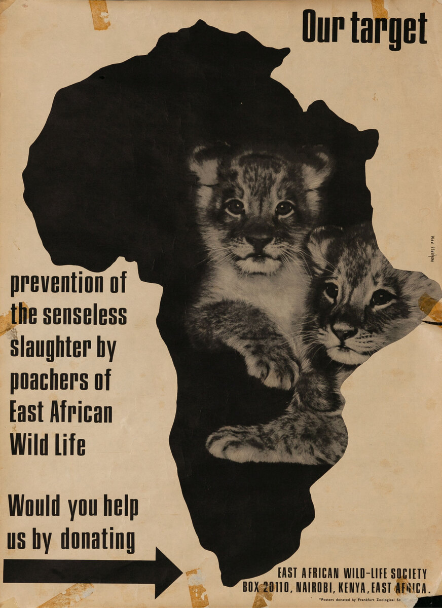 East Africa Wild-Life Society Conservation Poster