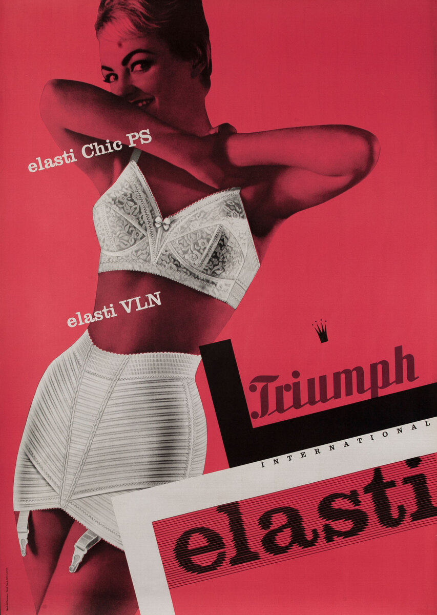 elasti foundation underwear Swiss Advertising Poster  elastic Chic PS