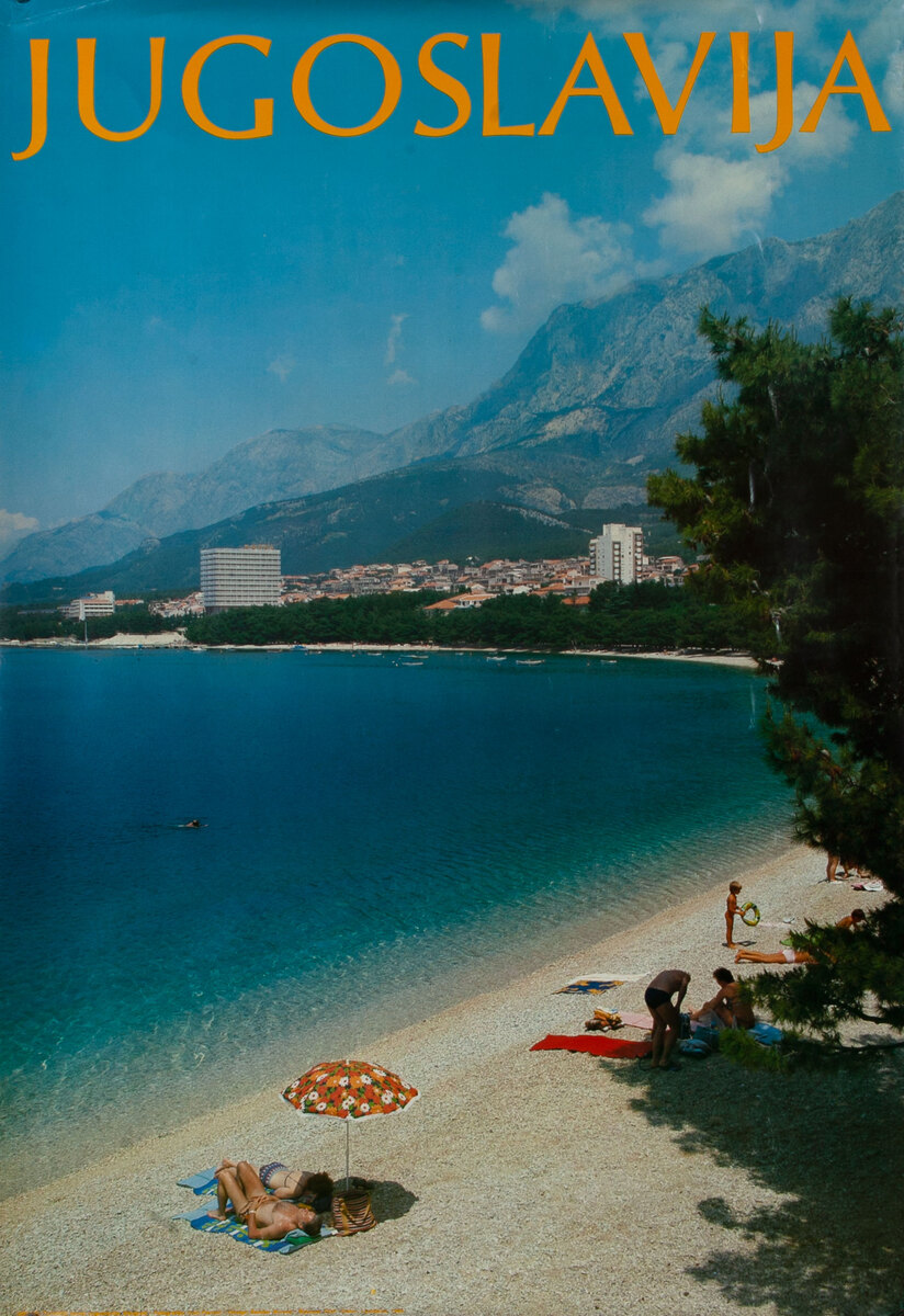 Jugoslavia Beach Photo Travel Poster