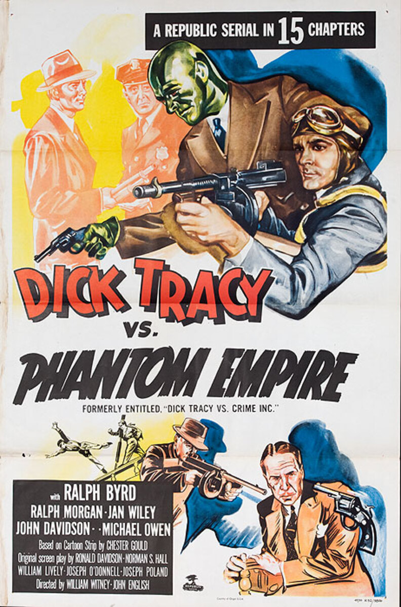 Dick Tracy vs Phantom Empire Original Republic Serial Movie Poster