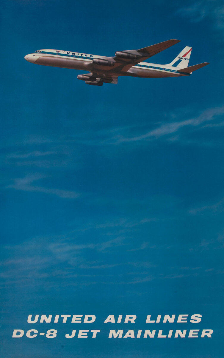 United Air Lines DC-8 Jet Mainliner in flight