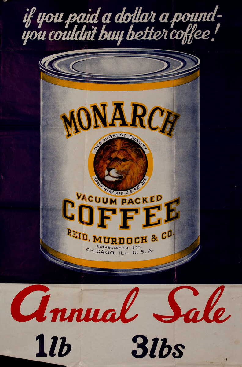 Monarch Coffee Advertising Poster