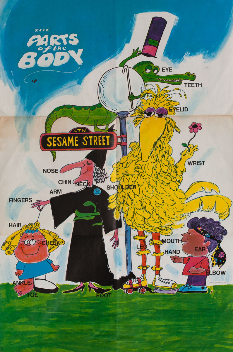 The Parts of the Body, Sesame Street Poster 