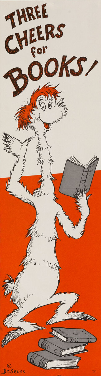 Three Cheers for Books - Children’s Book Week Poster, Seuss