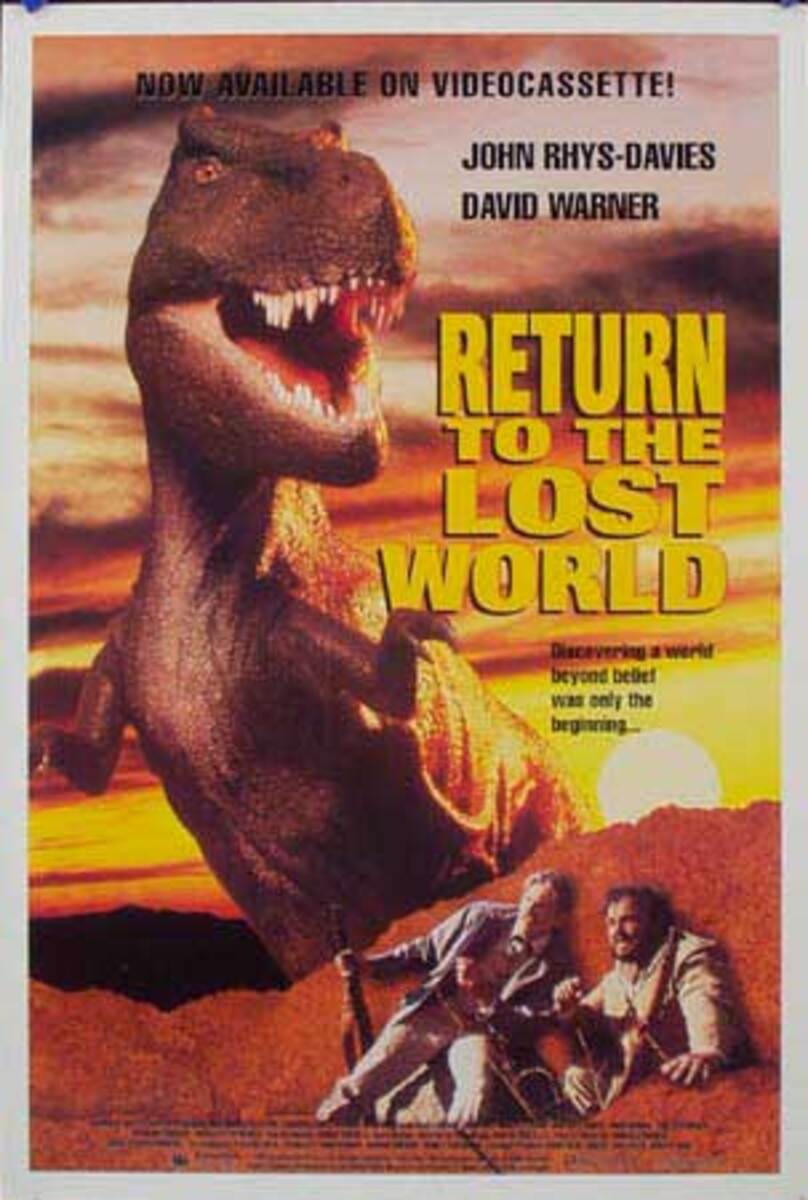Return to the Lost World Video release Original Vintage Movie Poster