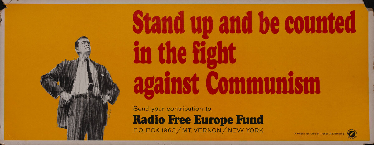 Radio Free Europe Fund- Stand up and be counted in the fight against Communism - man