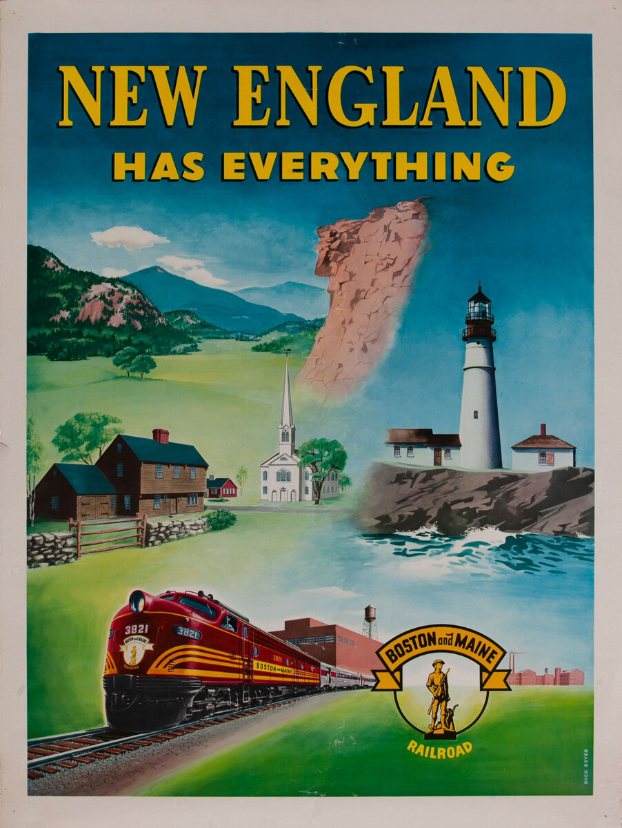New England Has Everything Boston and Maine Railroad
