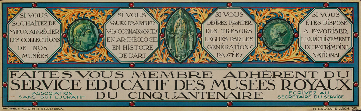Musees Royaux du Cinquantenaire Belgian Royal Museum Poster