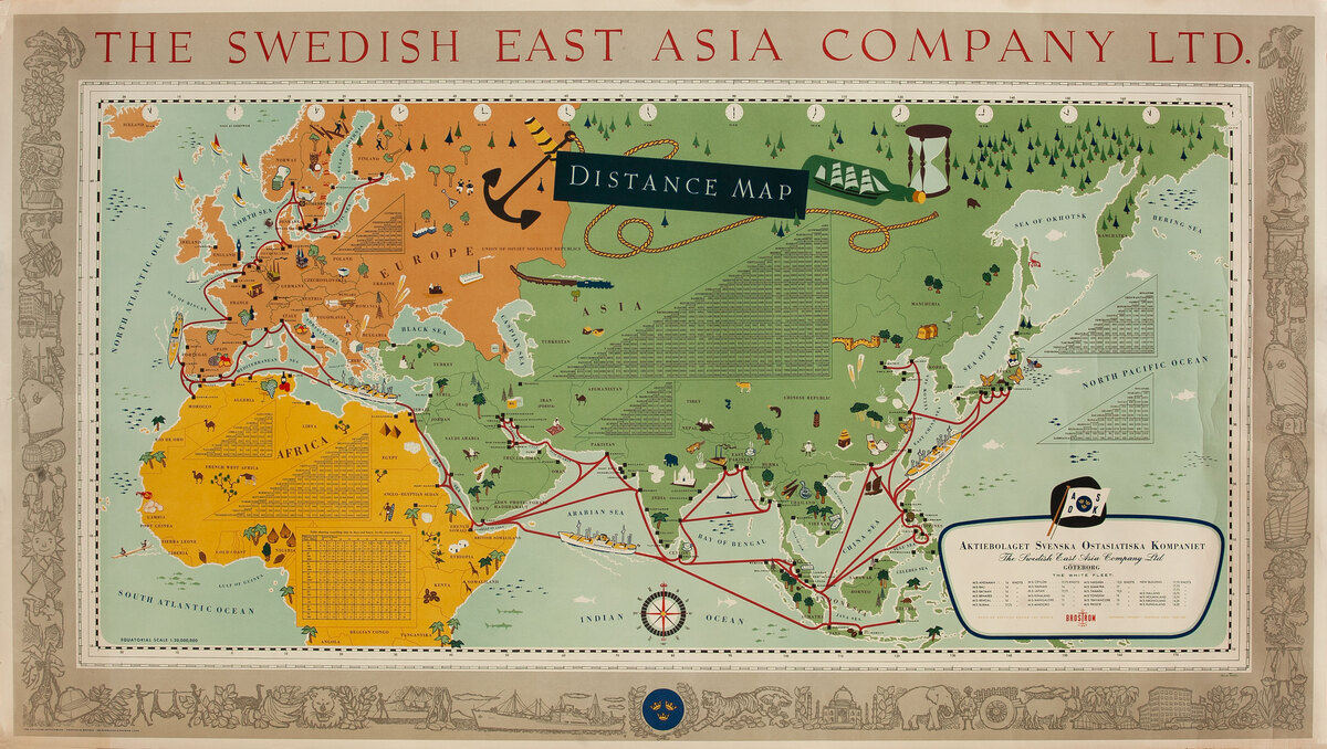 The Swedish East Asia Company Route Map