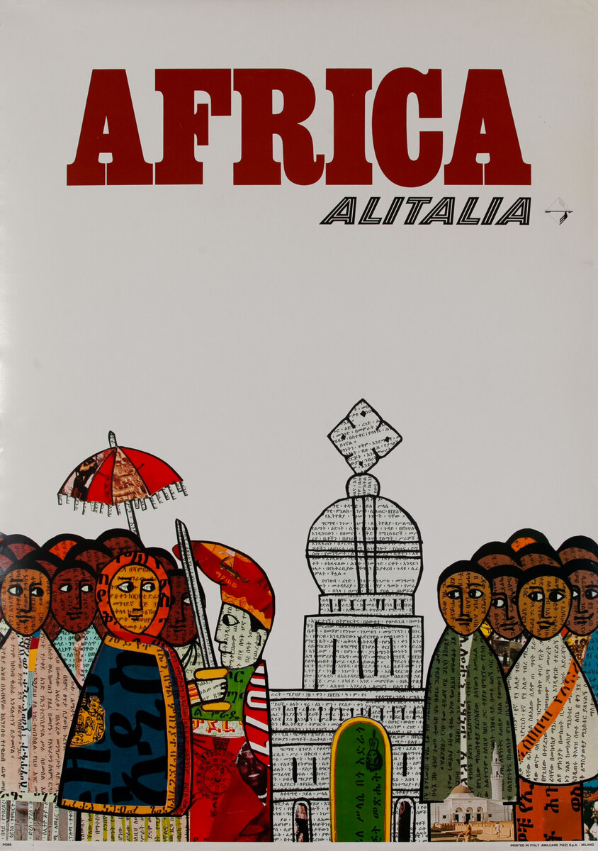 Alitalia Original Travel Poster, Africa