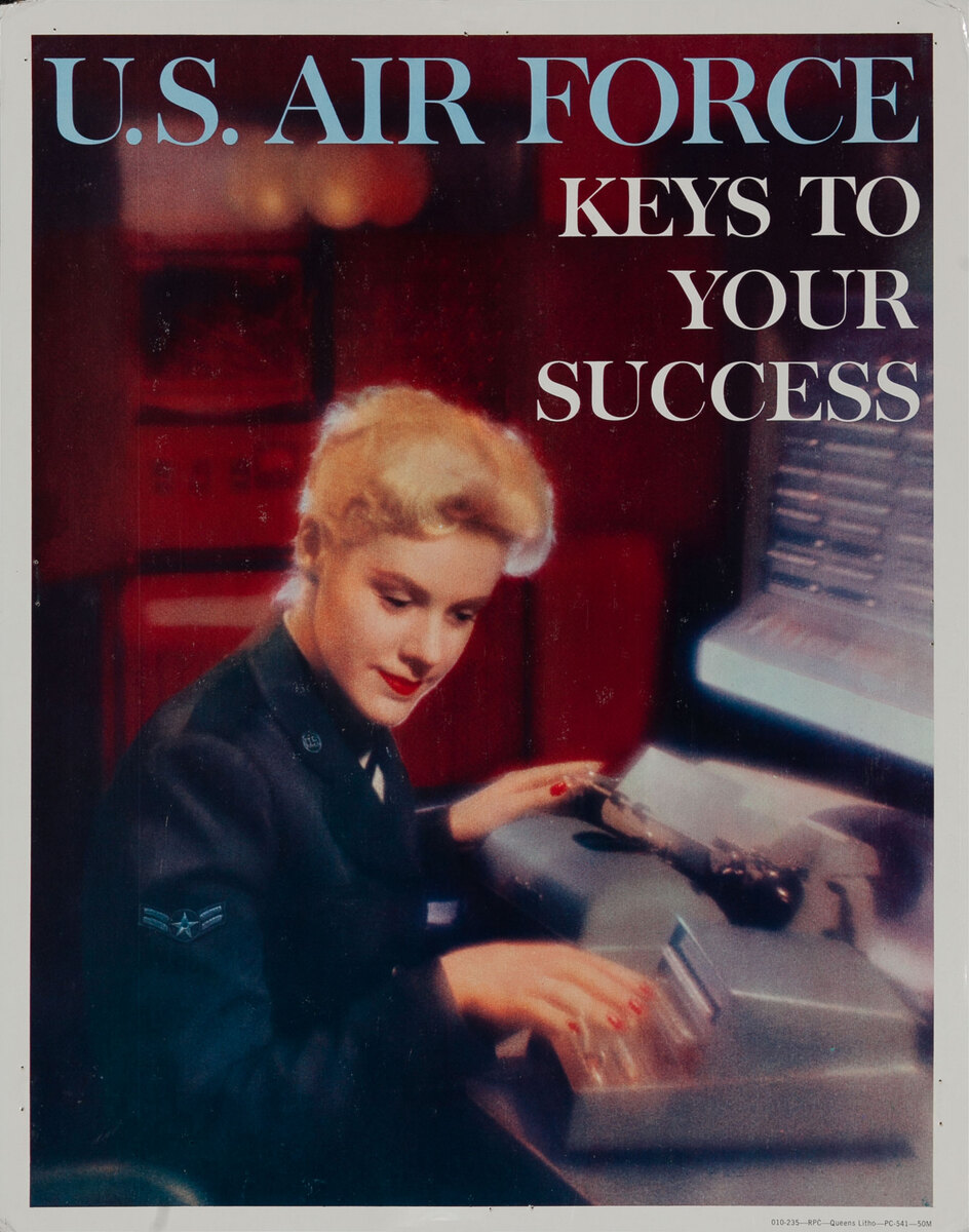 U.S. Air Force - Keys to Your Success, Korean War Women’s Recruiting Poster