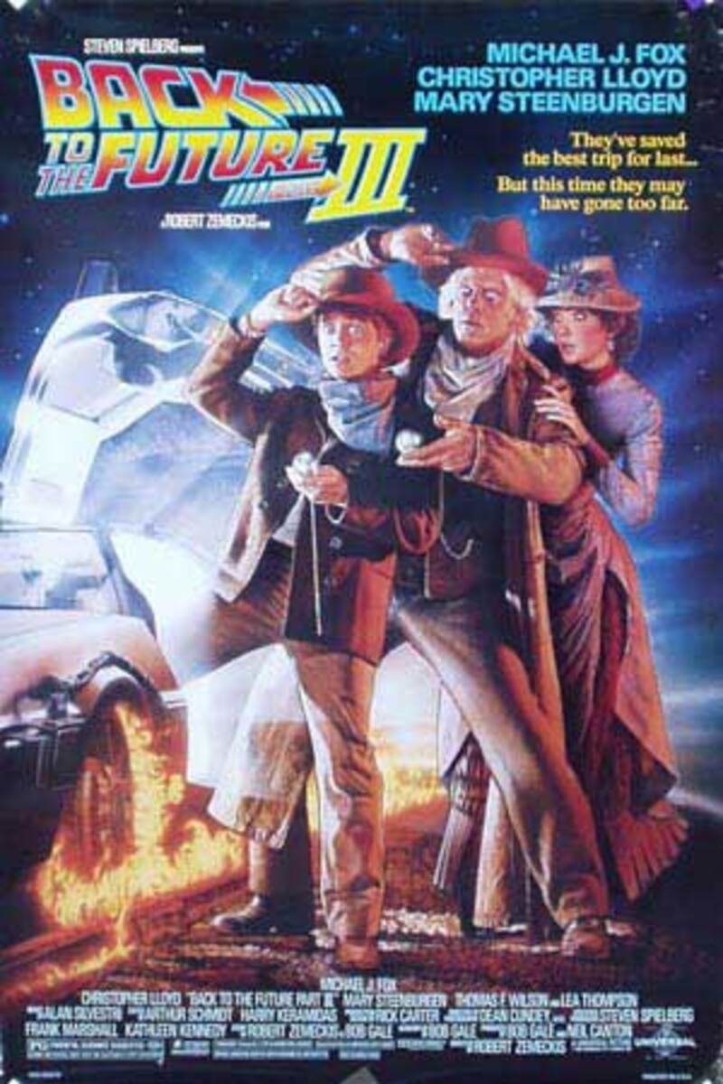 Back to the Future Part 3 Original American 1 Sheet Movie Poster