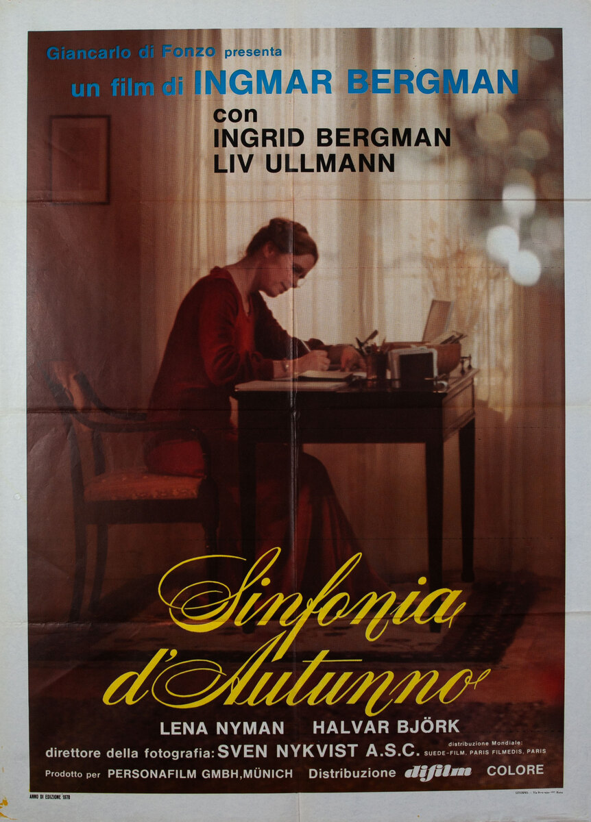 Sinfonia Autumno (Autumn Sonata) Italian Movie Poster