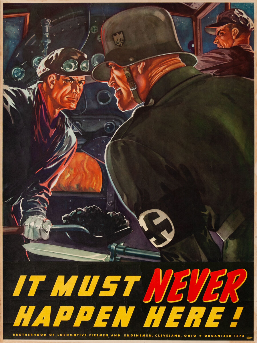It Must NEVER Happen Here, American WWII Homefront Poster