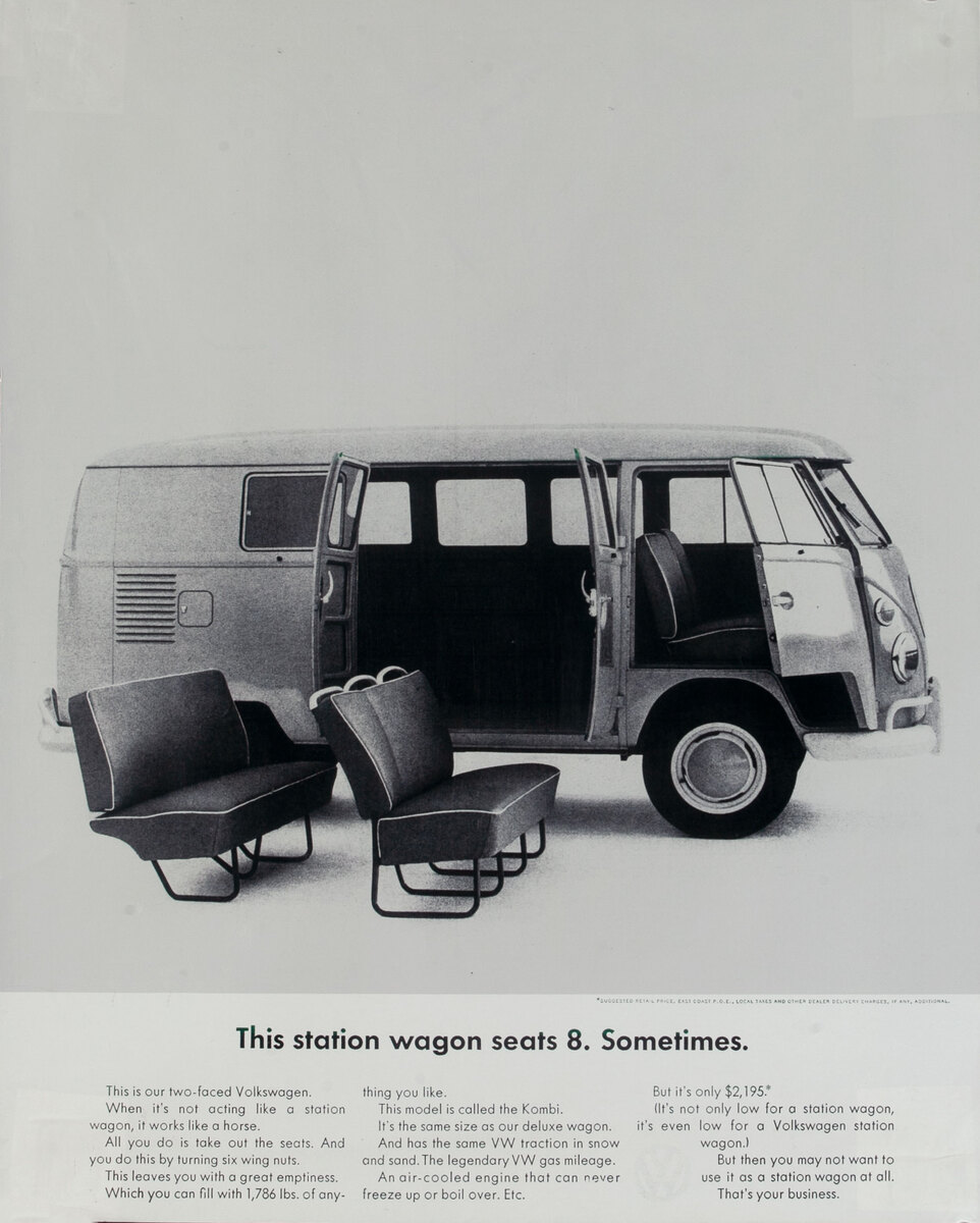 VW Beetle Poster - This station wagin seats 8. Sometimes. 