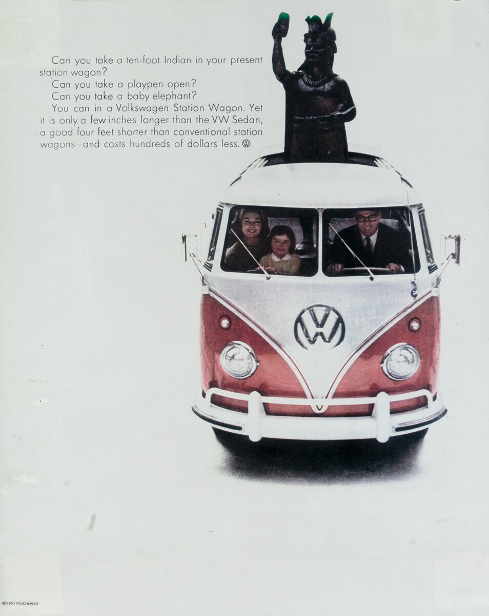 VW Beetle Poster - Can you take a ten-foot Indian in your present station wagon?