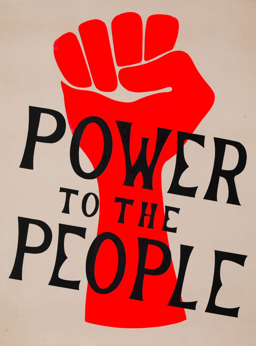 Power to the People Protest Poster - Black Power