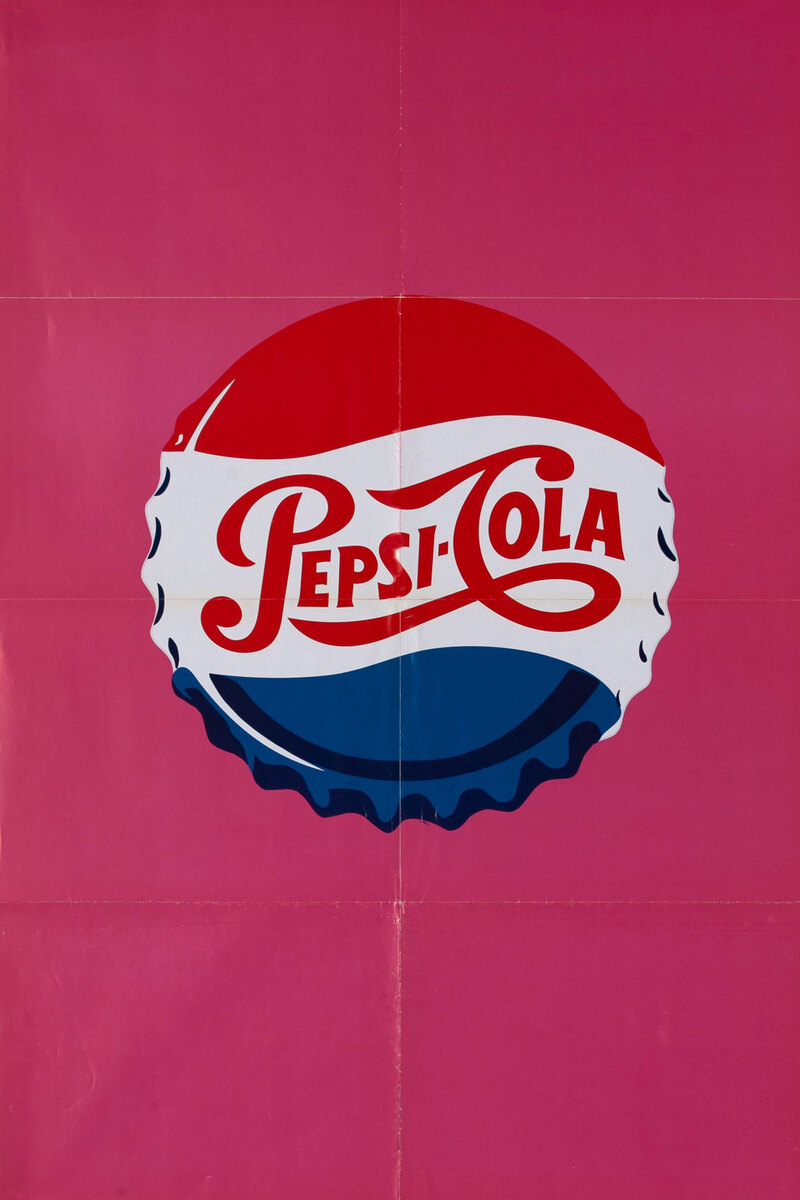 Pepsi Bottle Cap Poster Pink Background