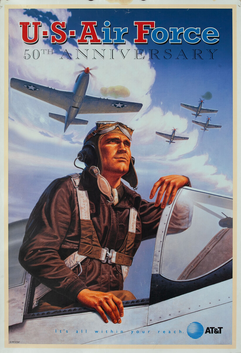 U.S. Air Force 50th Anniversary Poster AT&T 